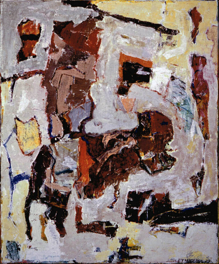 Gequältes Tier, 19888, Emulsionsfarbe auf Leinwand, 100 x 80 cm