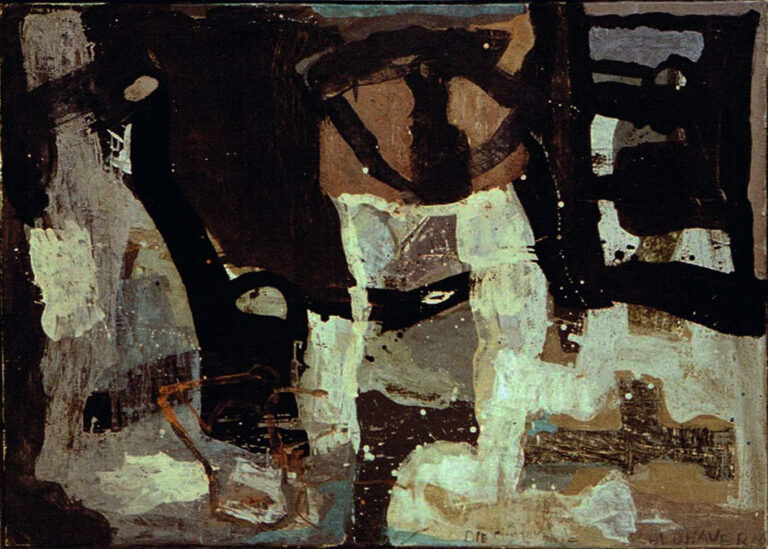 Gießkanne, 1989, Emulsionsfarbe auf Leinwand, 80 x 110 cm