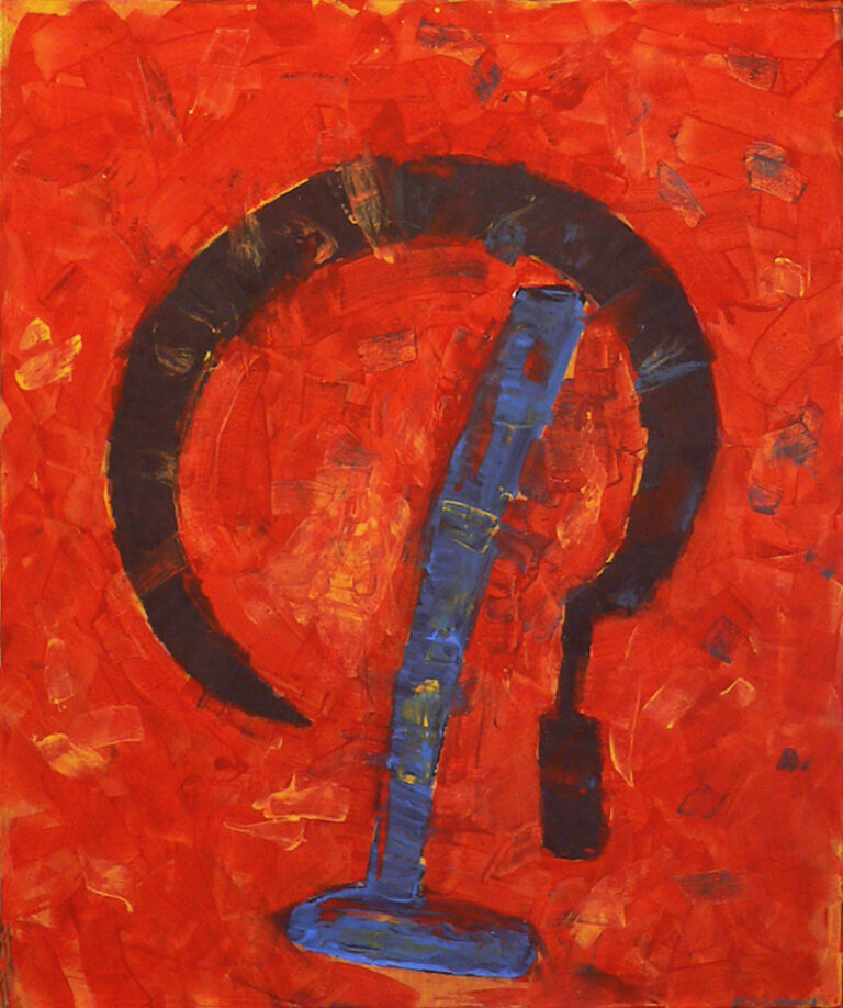 Hammer und Sichel, 1989, Emulsionsfarbe auf Leinwand, 140 x 120 cm