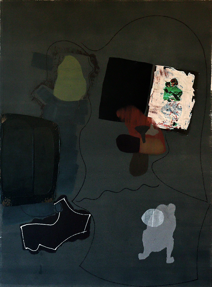 OT, 108x78 cm, Emulsionsfarbe auf Bütten, 2021