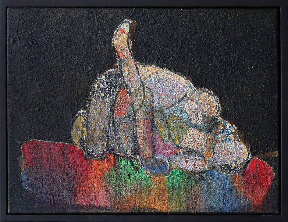 Kickboxing, 30×40 cmcm, Emulsionsfarbe auf Leinwand, 2022 Kickboxing, 30x40 cmcm, Emulsionsfarbe auf Leinwand, 2022