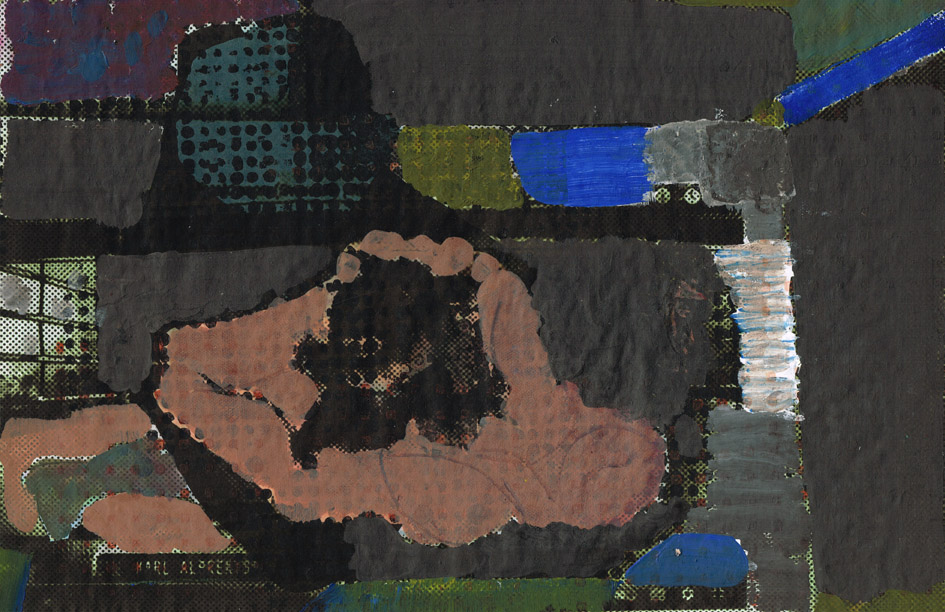 Kickboxing Farbstudie Papier, 24,5x38 cm