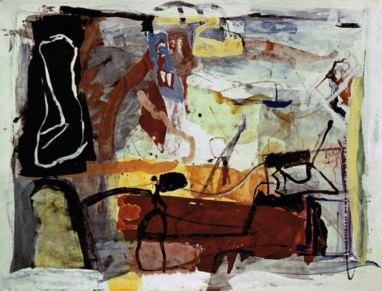 OT, 1986, Gouache (Arbeit auf Papier) 65 x78 cm