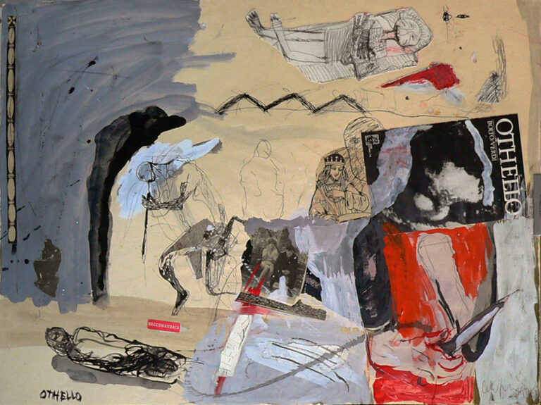 Othello, 1986, Gouache (Arbeit auf Papier) 51 x 68 cm