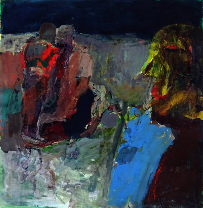 Überfahrt, 1987, Gouache (Arbeit auf Papier) 60 x 58 cm