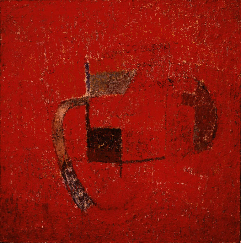 Überfahrt, 1989, Emulsionsfarbe auf Leinwand, 140 x 140 cm