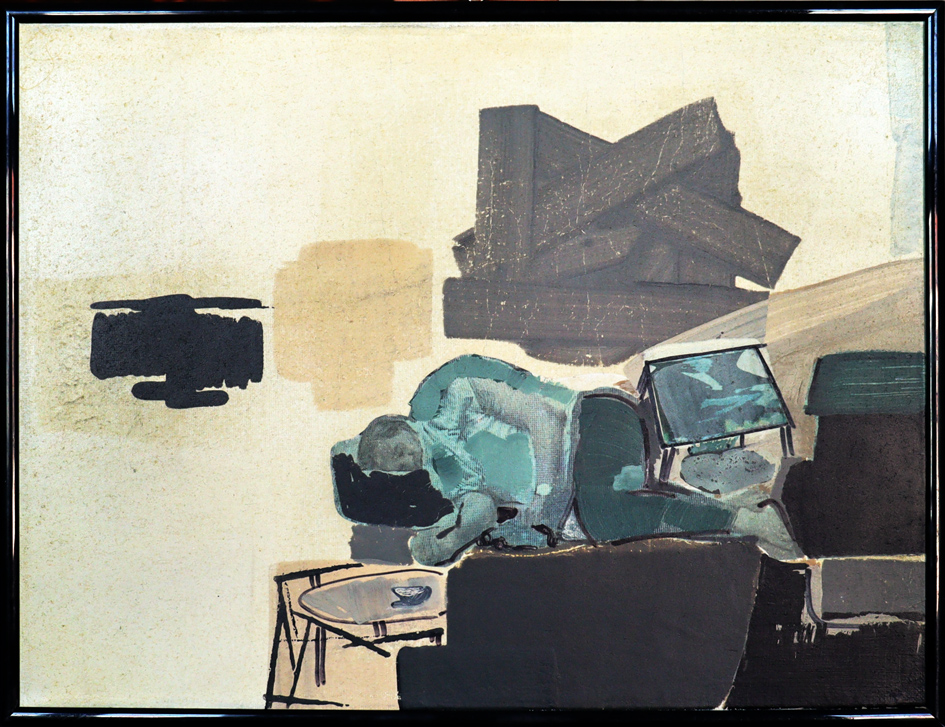 Der neue Picassotisch (Nur imSchlaf), Acryl auf Leinwand, 30 x40 cm, 2020