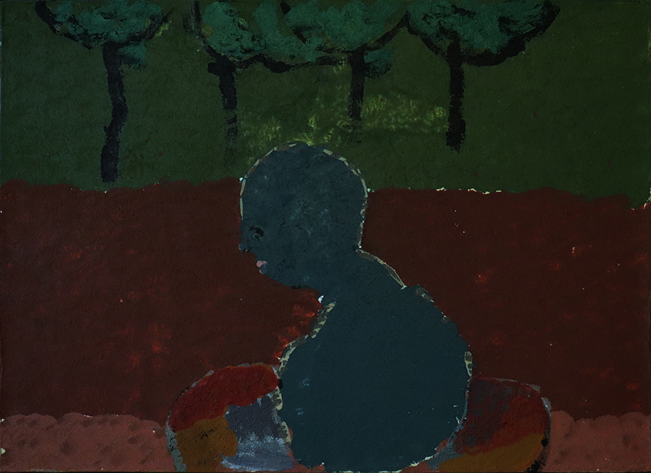 mann im loch, 50×70 cm, emulsionsfarbe auf Leinwand,2022 mann im loch, 50x70 cm, emulsionsfarbe auf Leinwand,2022